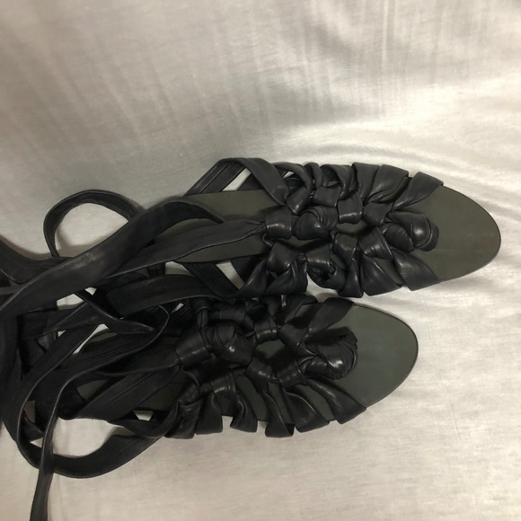 BCBGMaxAzria Braided lace Up Sandals Gladiator 8 - Picture 3 of 8